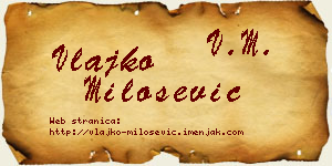 Vlajko Milošević vizit kartica